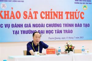 Các hoạt động đợt khảo sát chính thức phục vụ đánh giá ngoài chương trình đào tạo của mobile 365 bet
